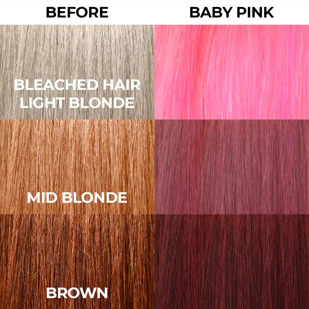 Stargazer Semi Permanent Hair Dye Hair comparisoj Baby Pink