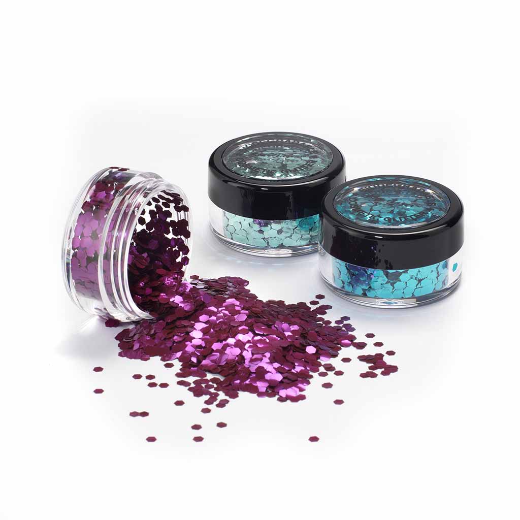 Chunky Biodegradable Face Glitter Display Tray Kit