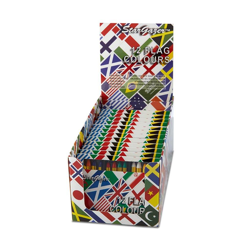 Stargazer flag face colours face paint display kit