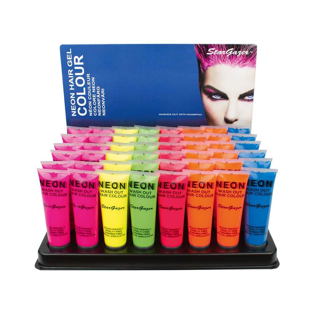 Neon Wash Out Hair Colour Display Tray Kit
