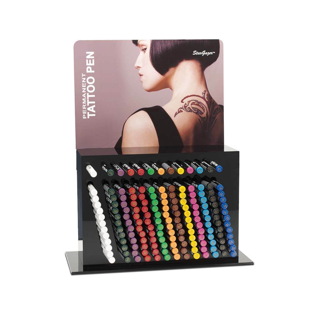 Stargazer semi permanent tattoo pen display tray Kit
