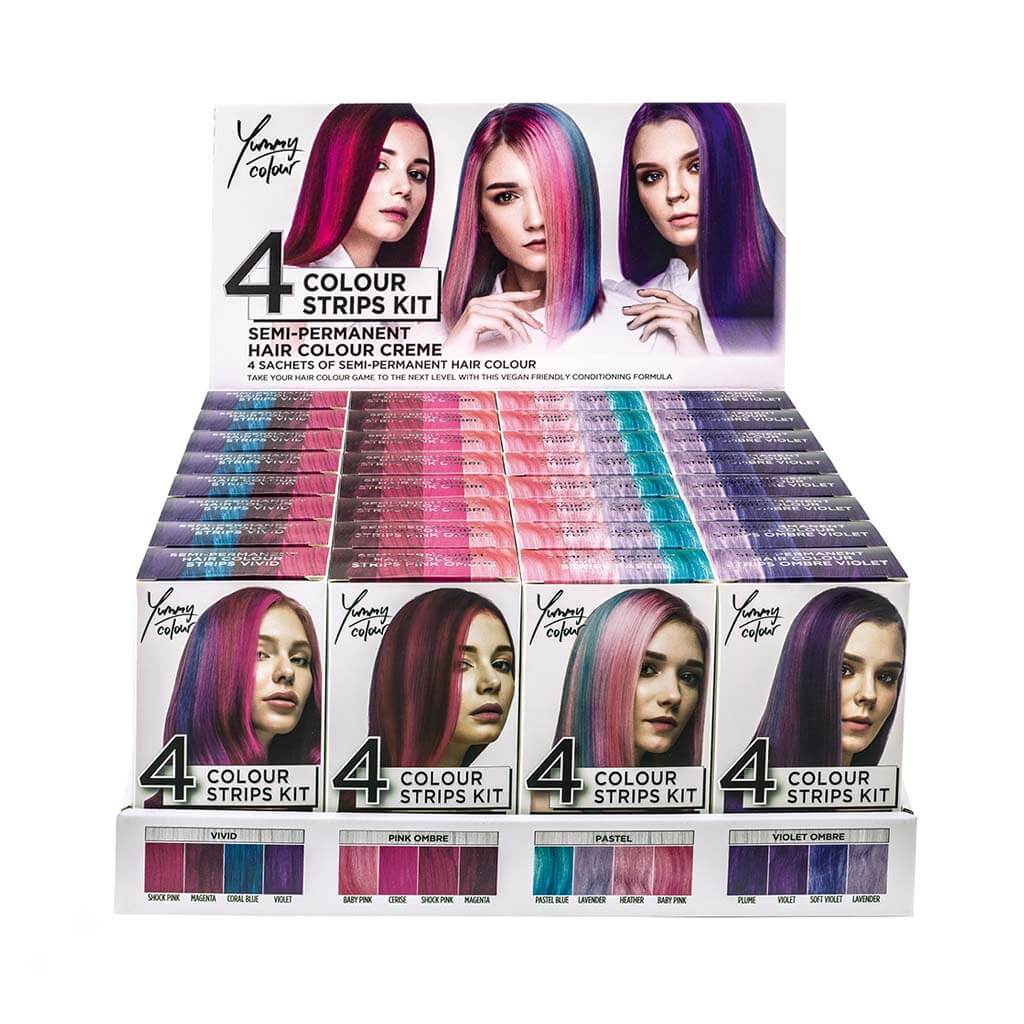 Stargazer Yummy colour 4 colour strips kit display tray