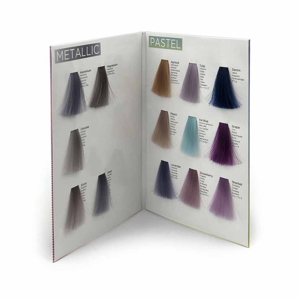 Yummy colour permanent hair colour swatch book