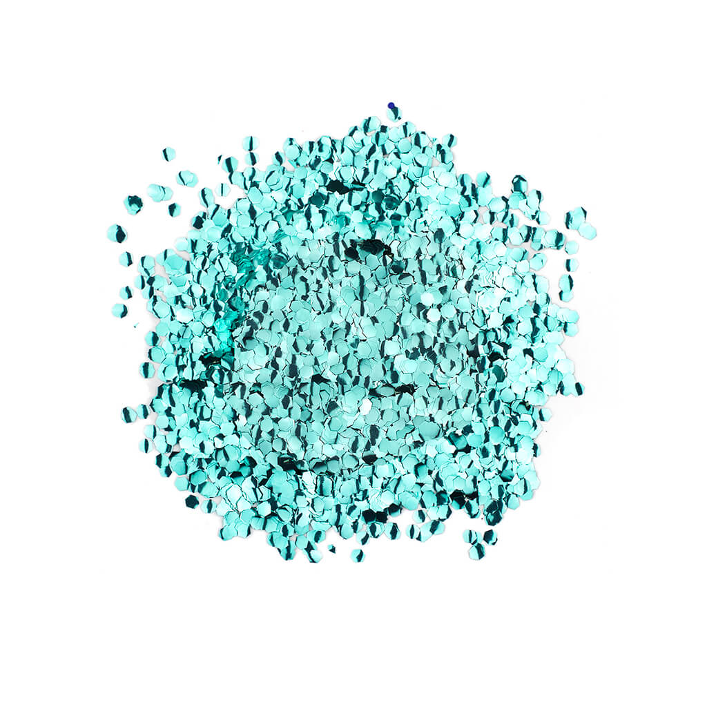 Chunky Biodegradable Glitter Shaker turquoise swatch - Stargazer