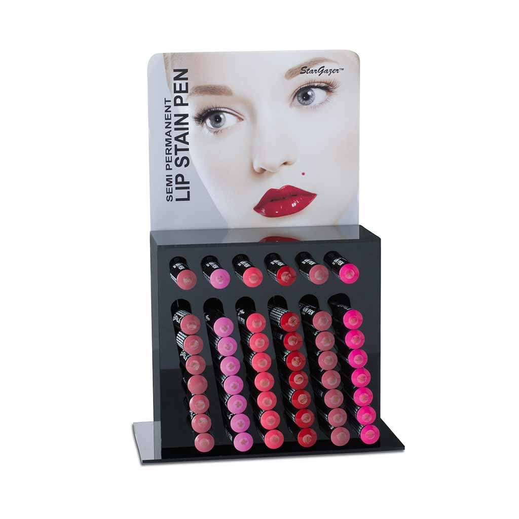 Stargazer semi permanent lip stain pen display tray kit