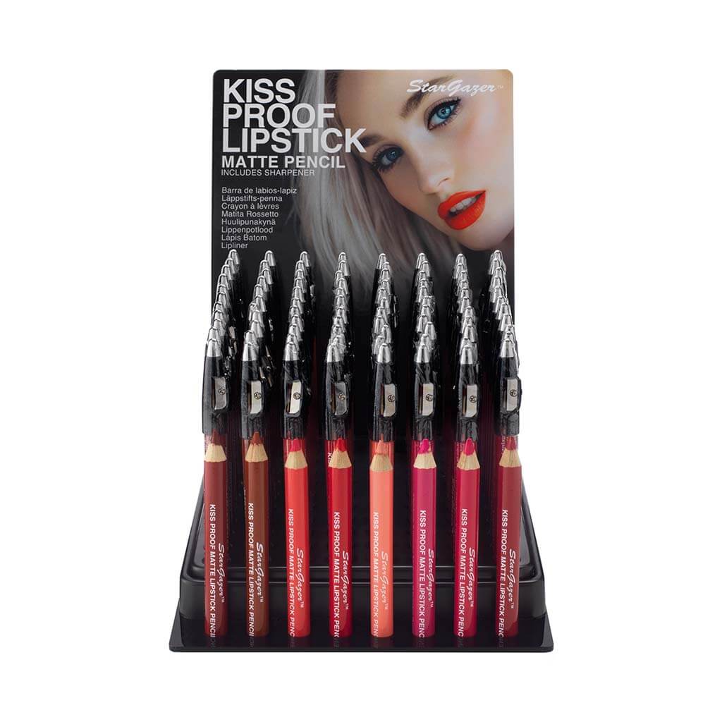 Stargazer kiss proof lipstick pencil display kit